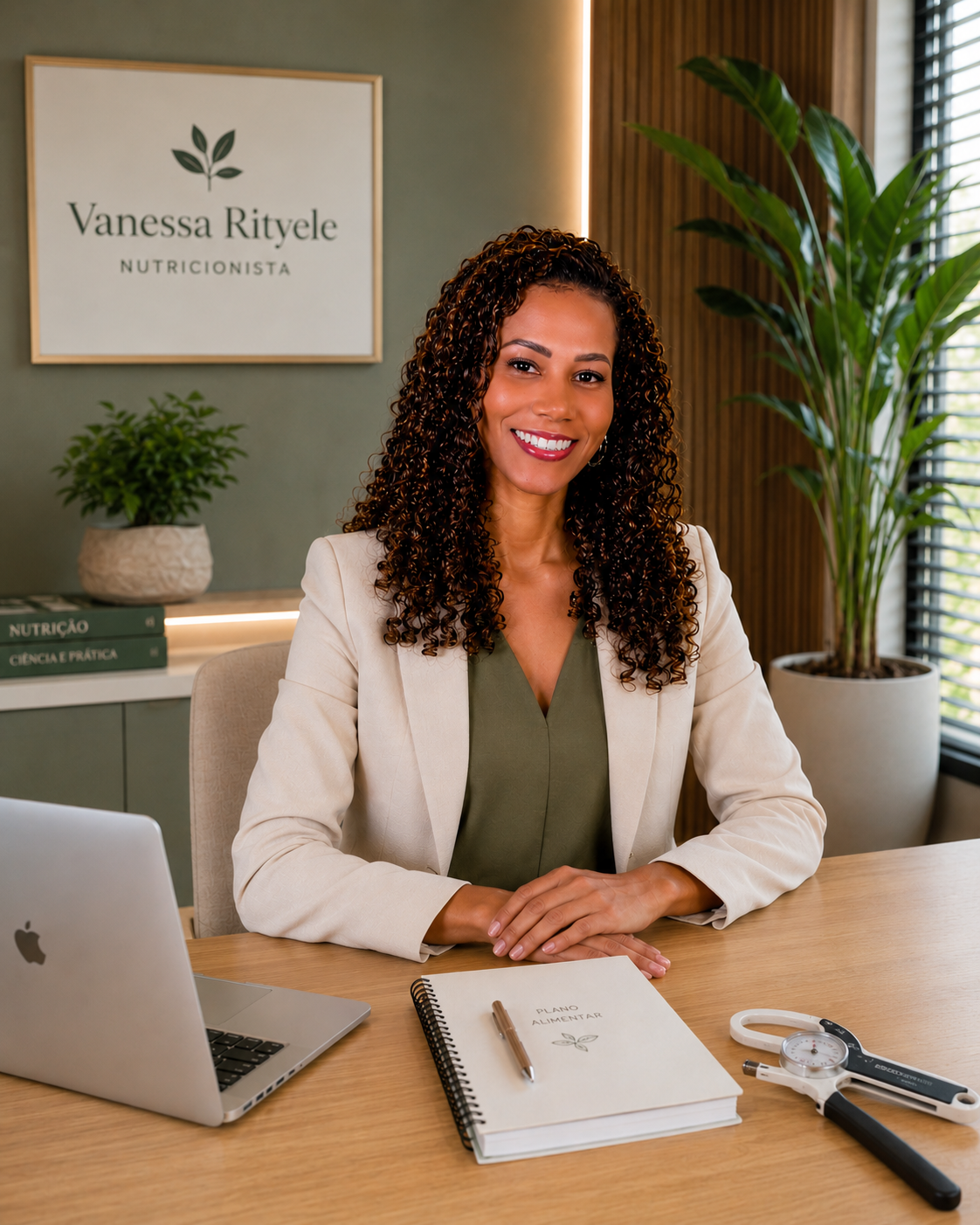 Vanessa em seu consultório